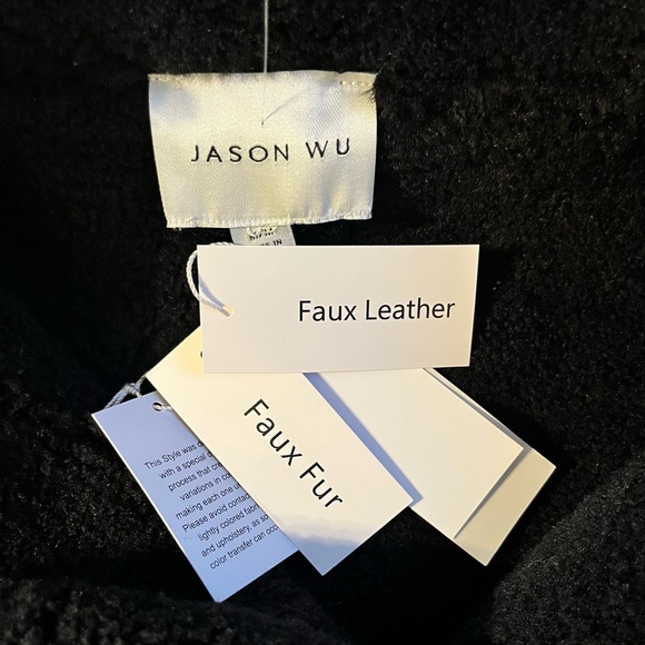 Jason Wu Bomber Jacket Faux Leather/Fur Sz M NWT! - Picture 6 of 12